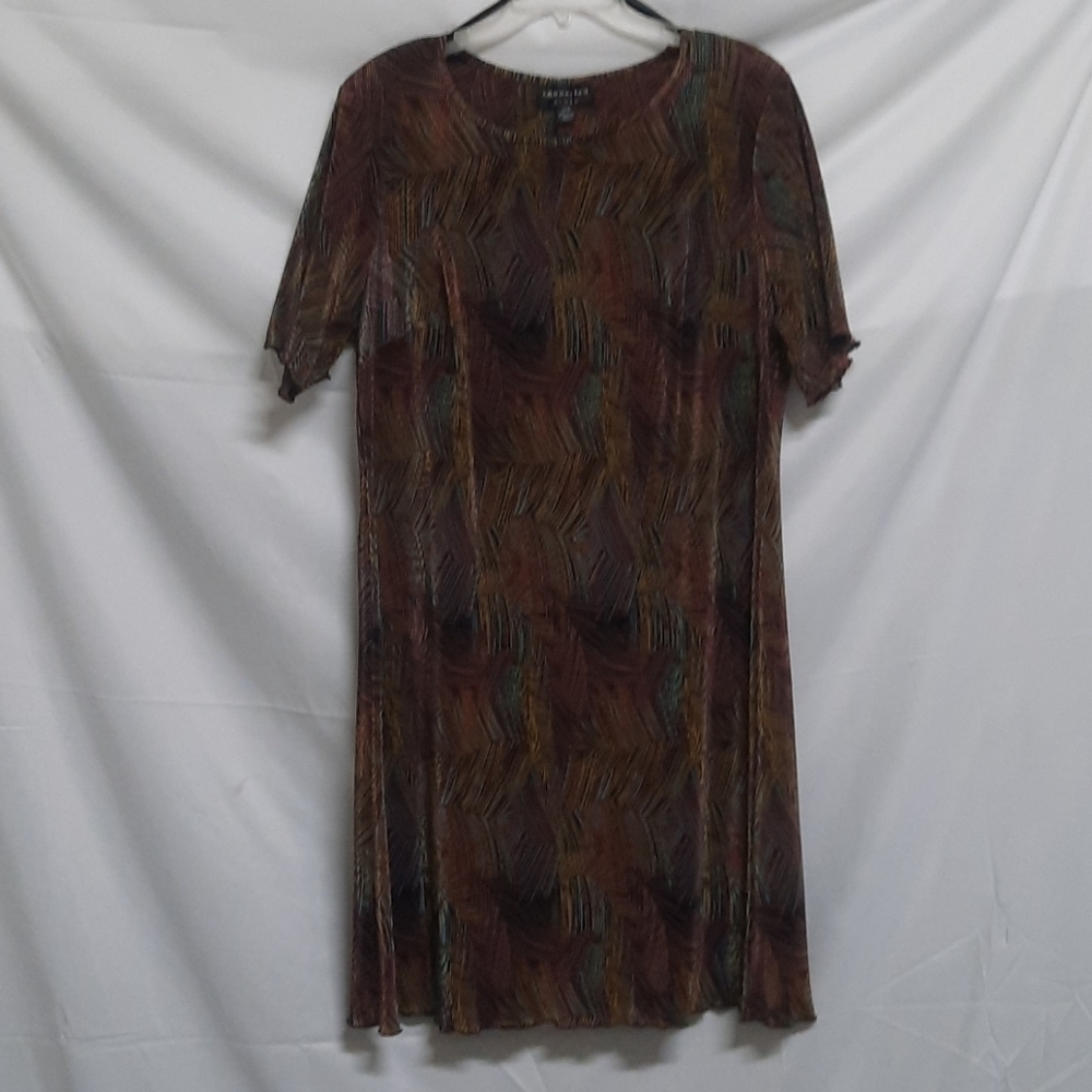 Connected Woman abstract pattern modest maxi dress